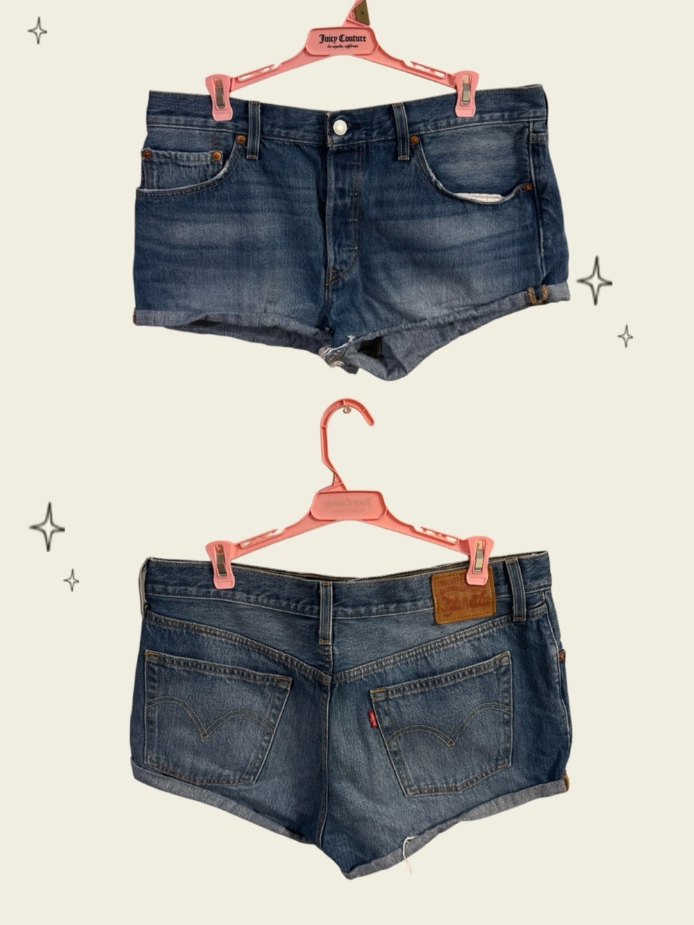 Levi's Blue Denim Cutoff Jean Shorts